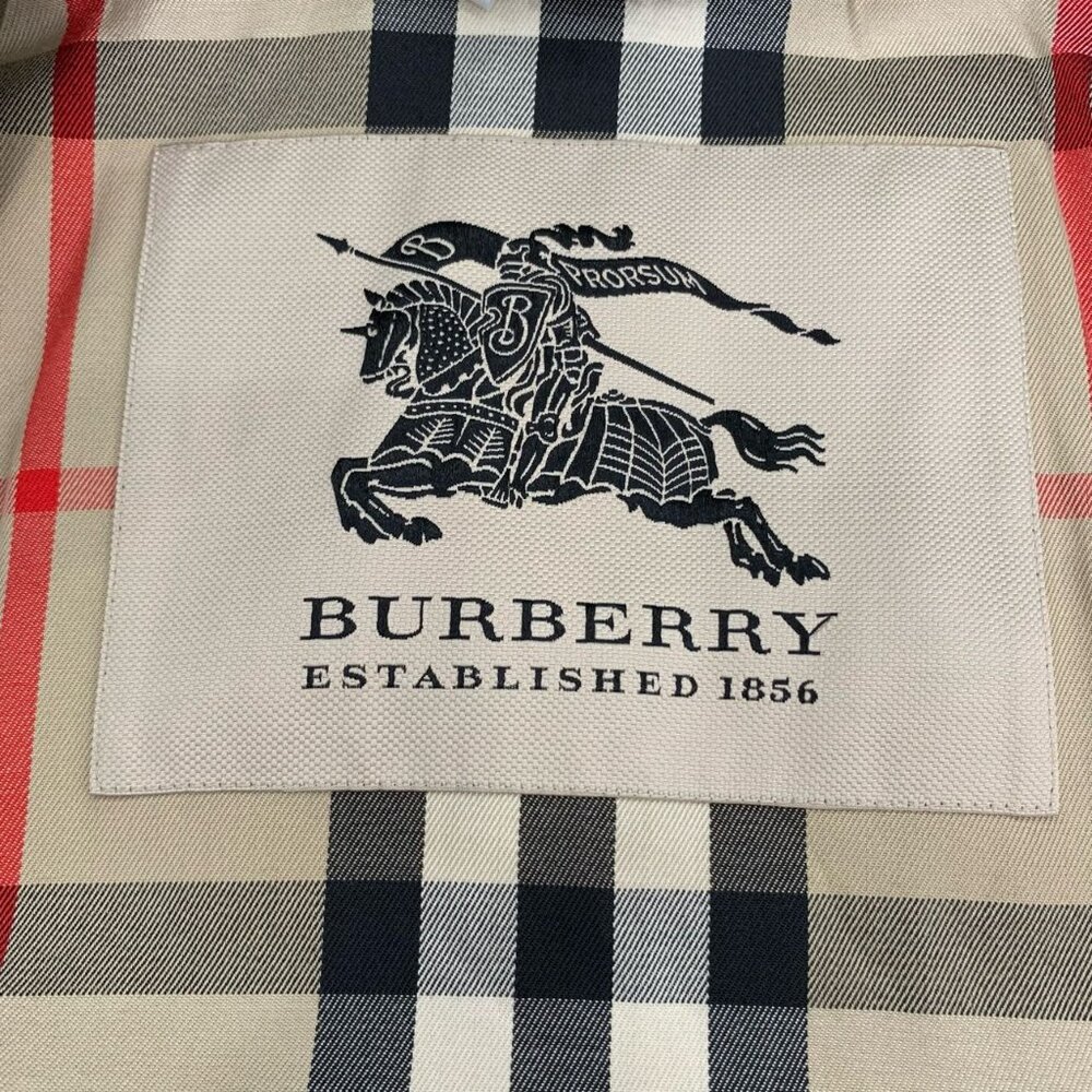 Burberry Collared Double-Breasted Dark Green Cott… - image 6